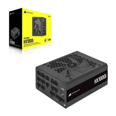 CORSAIR HXi Series HX1000i - Power supply (internal) - ultra-low noise - ATX12V 3.0 /  EPS12V - 80 PLUS Platinum - AC 100-240 V - 1000 Watt - Europe - 2