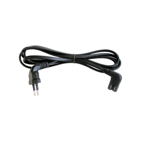 Power cord, 2pin, Angled, - 0