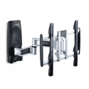 StarTech.com Articulating TV Wall Mount, VESA Wall Mount Supports 65 inch / 99lb / Flat / Curved TVs, Retractable Low Profile Wall Mount TV Bracket, Adjustable Corner TV Wall Mount, Swivel / Rotation / Tilt (TV-WALL-MOUNT-65FS) - Mounting kit (wall mount, 2 vertical brackets) - articulating - for curved / flat panel - low profile - aluminium, steel - black, silver - screen size: 26"-65" - wall-mountable - TAA Compliant