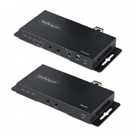 StarTech.com 4K HDMI over Fiber Extender Kit, 4K 60Hz up to 3300ft / 1km (Single Mode) or 1000ft / 300m (Multimode) LC Fiber Optic, HDR / HDCP, Audio / RS232 / IR Extender, HDMI Video Extender - Transmitter and Receiver Kit (ST121HD20FXA2) - Video / audio / infrared / network extender - HDMI - over fibre optic - fibre optic - up to 1 km - 0