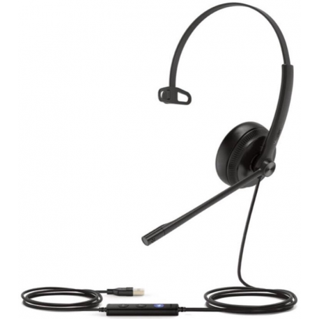 Yealink UH34 Mono Teams - Headset - on-ear - wired - USB - black - Certified for Microsoft Teams - 24