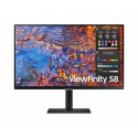 Samsung ViewFinity S8 S27B800PXP - S80PB Series - LED monitor - 27" - 3840 x 2160 4K @ 60 Hz - IPS - 350 cd / m² - 1000:1 - DisplayHDR 400 - 5 ms - HDMI, DisplayPort, USB-C - black