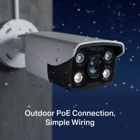 TP-Link VIGI C340 V1 - Network surveillance camera - bullet - outdoor - weatherproof - colour (Day&Night) - 2560 x 1440 - M12 mount - fixed focal - audio - LAN 10 / 100 - H.264, H.265, H.265+, H.264+ - DC 12 V - 2