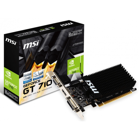 MSI GT 710 2GD3H LP - Graphics card - GF GT 710 - 2 GB DDR3 - PCIe 2.0 x16 low profile - DVI, D-Sub, HDMI - 2