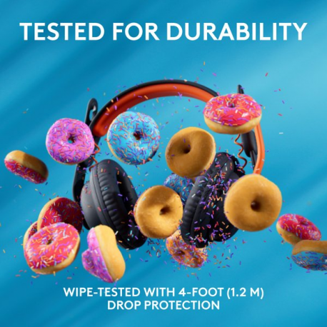 Logitech Zone Learn Over-Ear Wired Headset for Learners, 3.5mm AUX - Headphones with mic - over ear - wired - 3.5 mm jack - 4