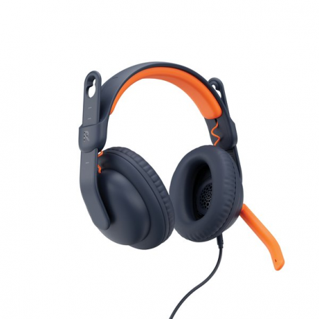 Logitech Zone Learn Over-Ear Wired Headset for Learners, 3.5mm AUX - Headphones with mic - over ear - wired - 3.5 mm jack - 7