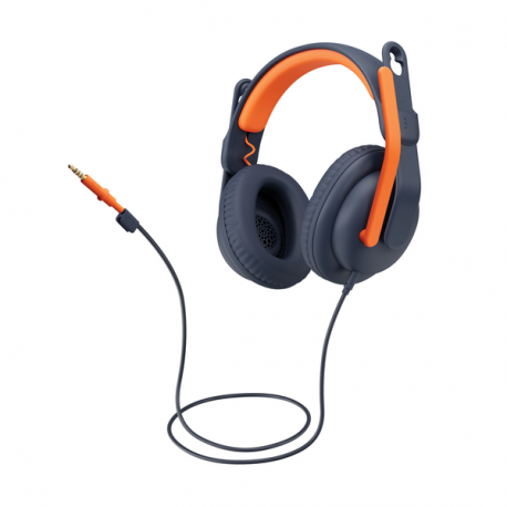 Logitech Zone Learn Over-Ear Wired Headset for Learners, 3.5mm AUX - Headphones with mic - over ear - wired - 3.5 mm jack - 12