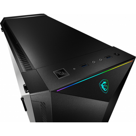 MSI MPG GUNGNIR 100 - Tower - extended ATX - windowed side panel (tempered glass) - no power supply (ATX) - USB / Audio - 7