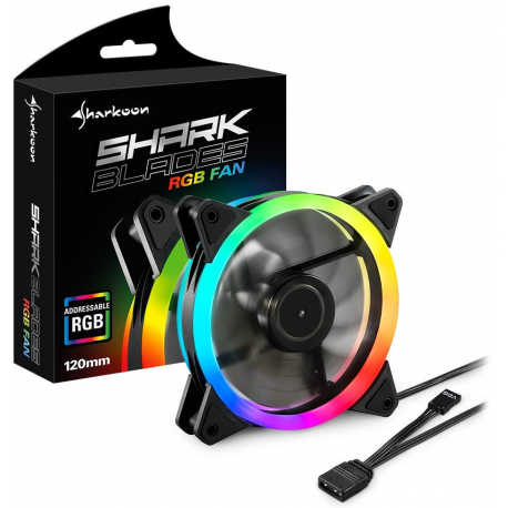 Sharkoon SHARK Blades RGB - Case fan - 120 mm - 3