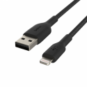 Belkin BOOST CHARGE - Lightning cable - Lightning male to USB male - 15 cm - black - for Apple iPad / iPhone / iPod (Lightning)