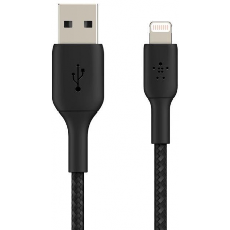 Belkin BOOST CHARGE - Lightning cable - Lightning male to USB male - 15 cm - black - for Apple iPad / iPhone / iPod (Lightning) - 8