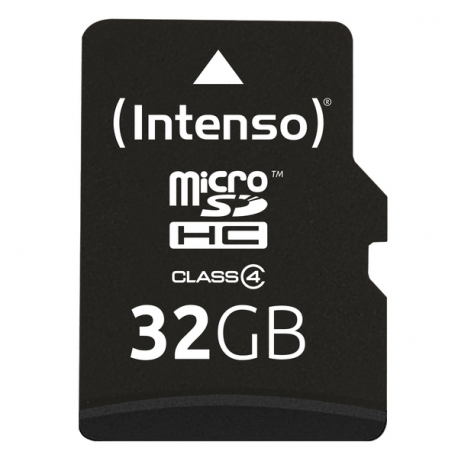 Intenso - Flash memory card (microSDHC to SD adapter included) - 32 GB - Class 4 - microSDHC - 1