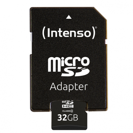 Intenso - Flash memory card (microSDHC to SD adapter included) - 32 GB - Class 4 - microSDHC - 8