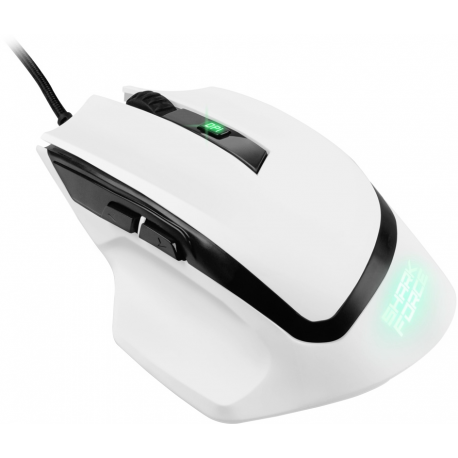 Sharkoon SHARK Force II - Mouse - optical - 6 buttons - wired - USB - white - 1