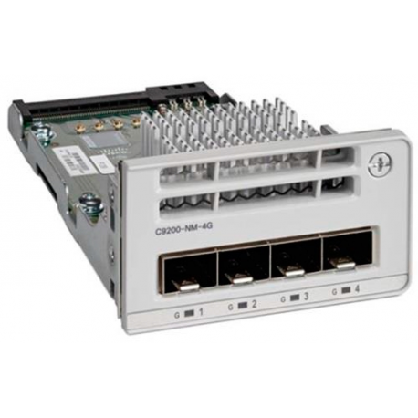 Cisco Catalyst 9200 Series Network Module - Expansion module - Gigabit Ethernet x 4 - for P / N: C9200-48PL-A++, C9200-48PL-E++, C9200L-24P-4G-E-INTERPAPER, C9200L-48P-4G-E-B&H - 0