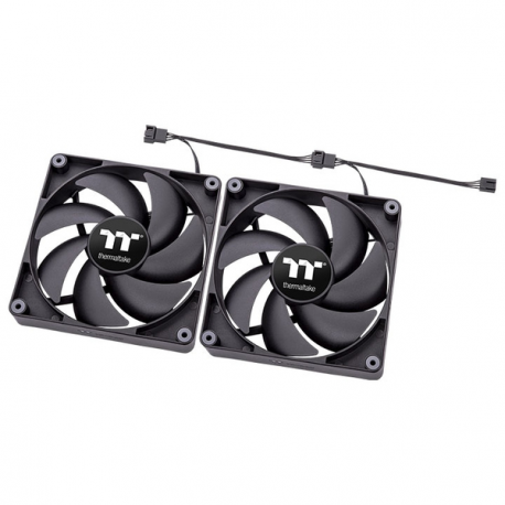 Thermaltake CT120 - Case fan - 120 mm - black (pack of 2) - 2