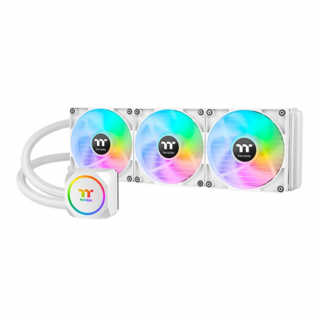 Thermaltake TH420 ARGB Sync - Snow Edition - processor liquid cooling system - (for: LGA1156, AM2, AM2+, AM3, LGA1155, AM3+, LGA2011, FM1, FM2, LGA1150, LGA2011-3, LGA1151, AM4, LGA2066, LGA1200, LGA1700, AM5) - 140 mm - white - 0