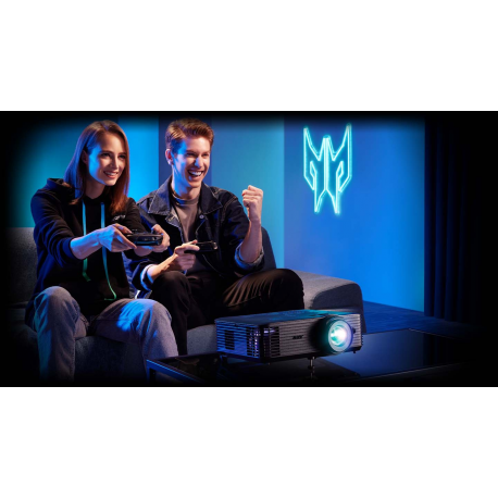 Acer Predator GM712 - DLP projector - 3D - 3600 ANSI lumens - 3840 x 2160 - 16:9 - 4K - 802.11a/b/g/n/ac wireless / Bluetooth 4.2 / Miracast - 4