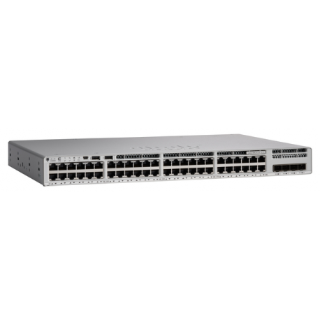 Cisco Catalyst 9200L - Network Essentials - switch - L3 - Managed - 8 x 100 / 1000 / 2.5G / 5G / 10GBase-T + 40 x 10 / 100 / 1000 (PoE+) + 2 x 25 Gigabit Ethernet - rack-mountable - PoE+ (740 W) - 0