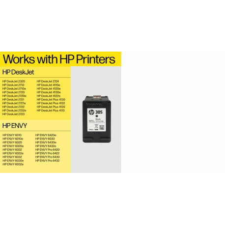 HP 305XL - High Yield - pigmented black - original - ink cartridge - 12