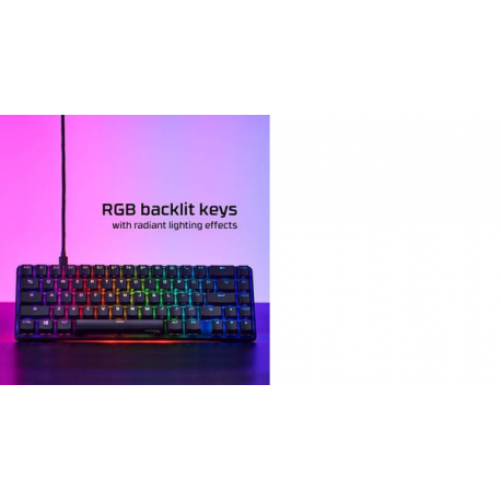 HyperX Alloy Origins 65 - Keyboard - backlit - USB-C - QWERTY - Nordic - key switch: HyperX Red - black - 1