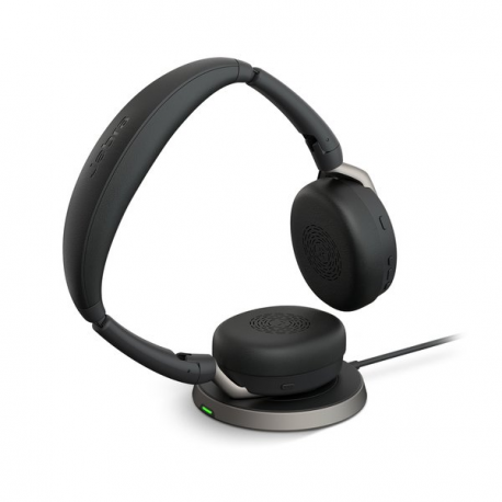 Jabra Evolve2 65 Flex MS Stereo - Headset - on-ear - Bluetooth - wireless - active noise cancelling - USB-C - black - Certified for Microsoft Teams - 1