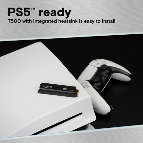 Crucial T500 - SSD - 1 TB - internal - PCIe 4.0 (NVMe) - integrated heatsink - 4