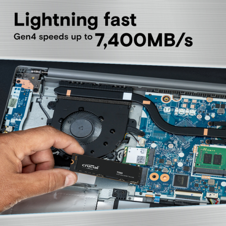 Crucial T500 - SSD - 1 TB - internal - PCIe 4.0 (NVMe) - 3