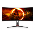 AOC Gaming CU34G2XP / BK - LED monitor - gaming - curved - 34" - 3440 x 1440 WQHD @ 180 Hz - VA - 4000:1 - DisplayHDR 400 - 1 ms - 2xHDMI, 2xDisplayPort - black