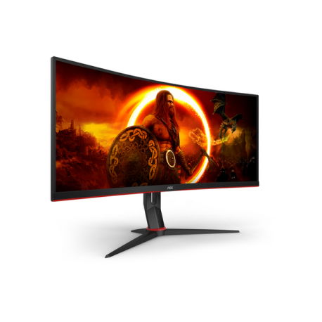 AOC Gaming CU34G2XP / BK - LED monitor - gaming - curved - 34" - 3440 x 1440 WQHD @ 180 Hz - VA - 4000:1 - DisplayHDR 400 - 1 ms - 2xHDMI, 2xDisplayPort - black - 3