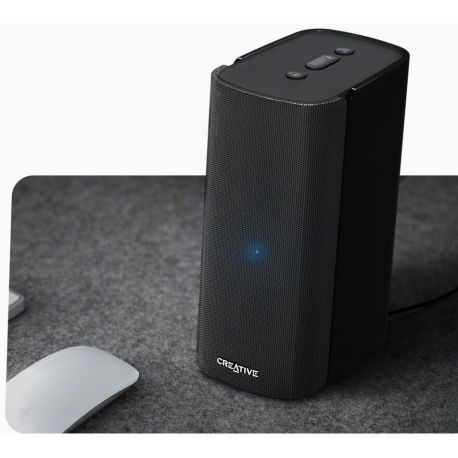 Creative T100 - Speakers - for PC - wireless - Bluetooth - 40 Watt (Total) - black - 7