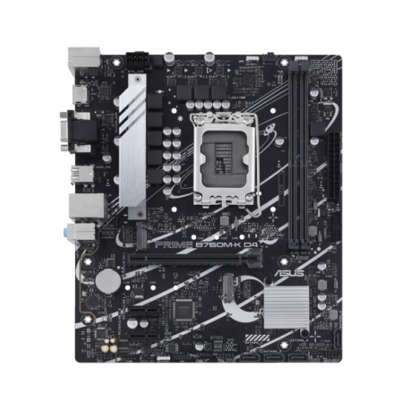 ASUS PRIME B760M-K D4 - Motherboard - micro ATX - LGA1700 Socket - B760 Chipset - USB 3.2 Gen 1 - 2.5 Gigabit LAN - onboard graphics (CPU required) - HD Audio (8-channel) - 0
