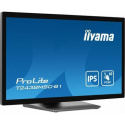iiyama ProLite T2438MSC-B1 - LED monitor - 24" (23.8" viewable) - touchscreen - 1920 x 1080 Full HD (1080p) - IPS - 600 cd / m² - 1000:1 - 5 ms - HDMI, DisplayPort - speakers - matte black