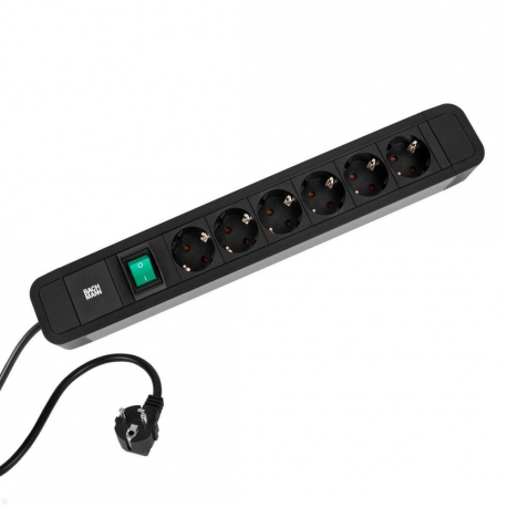 Bachmann PRIMO 2 - Power strip - output connectors: 6 (6 x power) - 2 m cord - black - 0