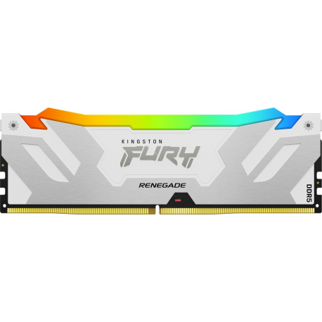 Kingston FURY Renegade RGB - DDR5 - module - 32 GB: 1 x 32 GB - DIMM 288-pin - 6400 MHz / PC5-51200 - CL32 - 1.1 V - unbuffered - on-die ECC - white, silver - 1
