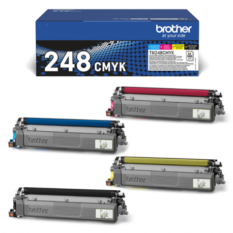 Brother TN248VAL Multipack - 4-pack - black, yellow, cyan, magenta - original - box - toner cartridge - for Brother DCP-L3520, DCP-L3560, HL-L3220, HL-L3240, HL-L8240, MFC-L3760, MFC-L8390 - 1
