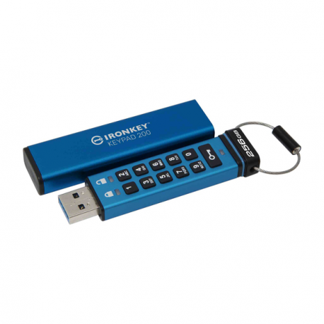 Kingston IronKey Keypad 200 - USB flash drive - encrypted - 256 GB - USB 3.2 Gen 1 - 2