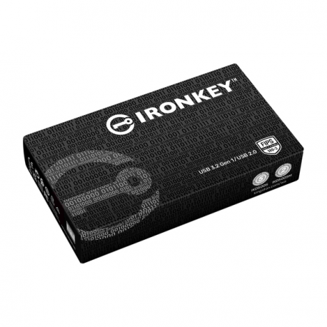 Kingston IronKey D500S - USB flash drive - encrypted - 128 GB - USB 3.2 Gen 1 - TAA Compliant - 2