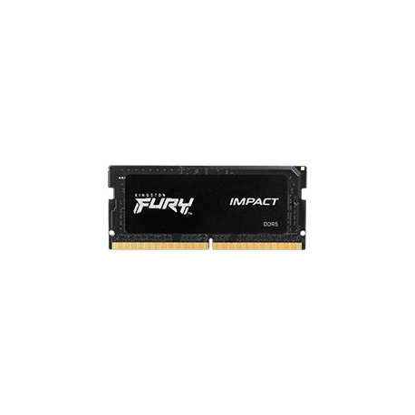 Kingston FURY Impact - DDR5 - module - 16 GB - SO-DIMM 262-pin - 3200 MHz  /  PC5-51200 - CL38 - 1.35 V - unbuffered - on-die ECC - black - 1