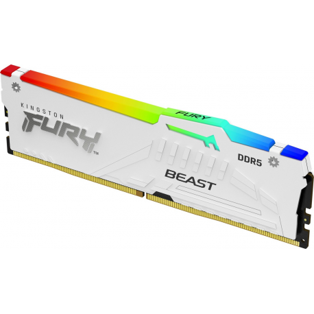 Kingston FURY Beast - DDR5 - module - 32 GB - DIMM 288-pin - 2800 MHz / PC5-44800 - CL36 - 1.25 V - unbuffered - on-die ECC - white - 1