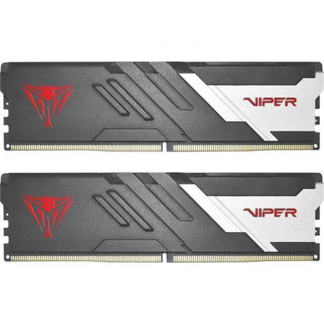 Patriot Viper Venom DDR5 series - DDR5 - kit - 16 GB: 2 x 8 GB - DIMM 288-pin - 5600 MHz  /  PC5-44800 - CL40 - 1.25 V - unbuffered - on-die ECC - silver, red, matte black - 0