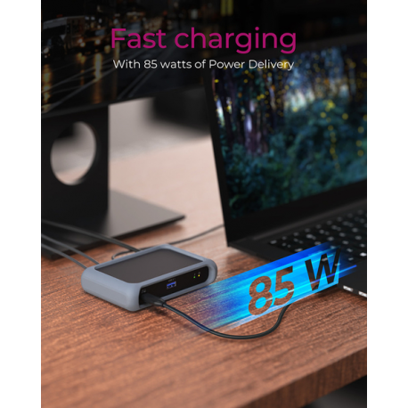 ICY BOX IB-HUB801-TB4 - Hub - 3 x Thunderbolt 4 + 1 x USB 3.2 Gen 2 - desktop - 3