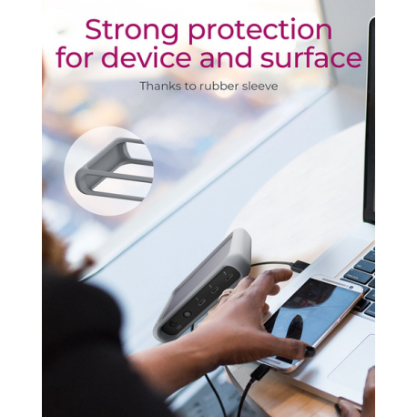 ICY BOX IB-HUB801-TB4 - Hub - 3 x Thunderbolt 4 + 1 x USB 3.2 Gen 2 - desktop - 4