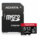 ADATA High Endurance - Flash memory card (microSDXC to SD adapter included) - 512 GB - A2  /  Video Class V30  /  UHS-I U3  /  Class10 - microSDXC UHS-I