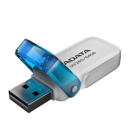 ADATA UV240 - USB flash drive - 64 GB - USB 2.0 - white - 2