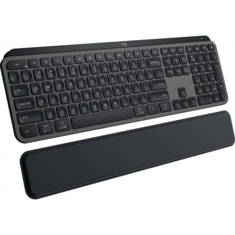 Logitech MX Keys S - Keyboard - backlit - wireless - Bluetooth LE - QWERTY - Nordic (Danish/Finnish/Norwegian/Swedish) - key switch: Scissor-Key - graphite - with Palm Rest - 2