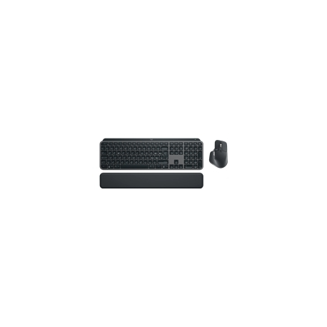 Logitech MX Keys S Combo - Keyboard and mouse set - backlit - wireless - Bluetooth LE - Nordic (Danish/Finnish/Norwegian/Swedish) - key switch: Scissor-Key - graphite - with Palm Rest - 0