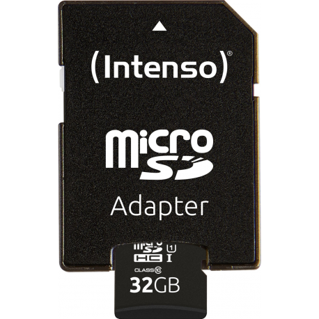 Intenso - Flash memory card (SD adapter included) - 32 GB - UHS-I U1  /  Class10 - microSDHC UHS-I - 2