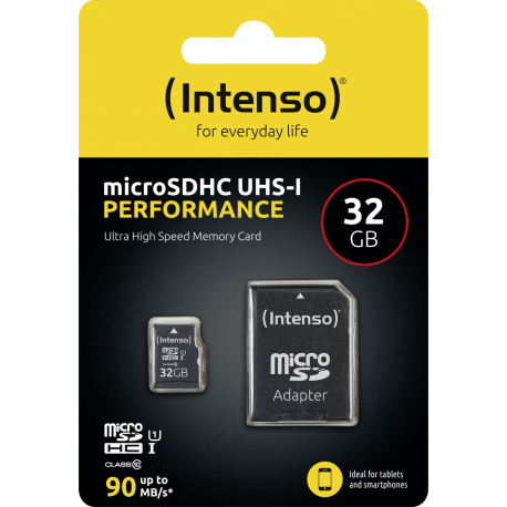Intenso - Flash memory card (SD adapter included) - 32 GB - UHS-I U1  /  Class10 - microSDHC UHS-I - 3