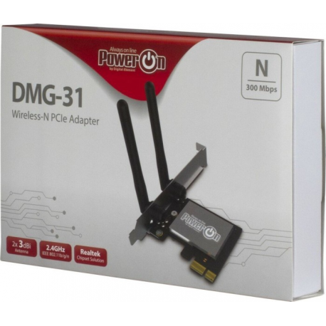 Inter-Tech DMG-31 - Network adapter - PCIe - 802.11b / g / n - 2